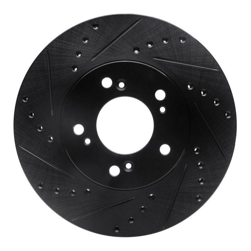 Picture of R1 93-95 Acura Legend Front Left Drilled & Slotted Black Brake Rotor