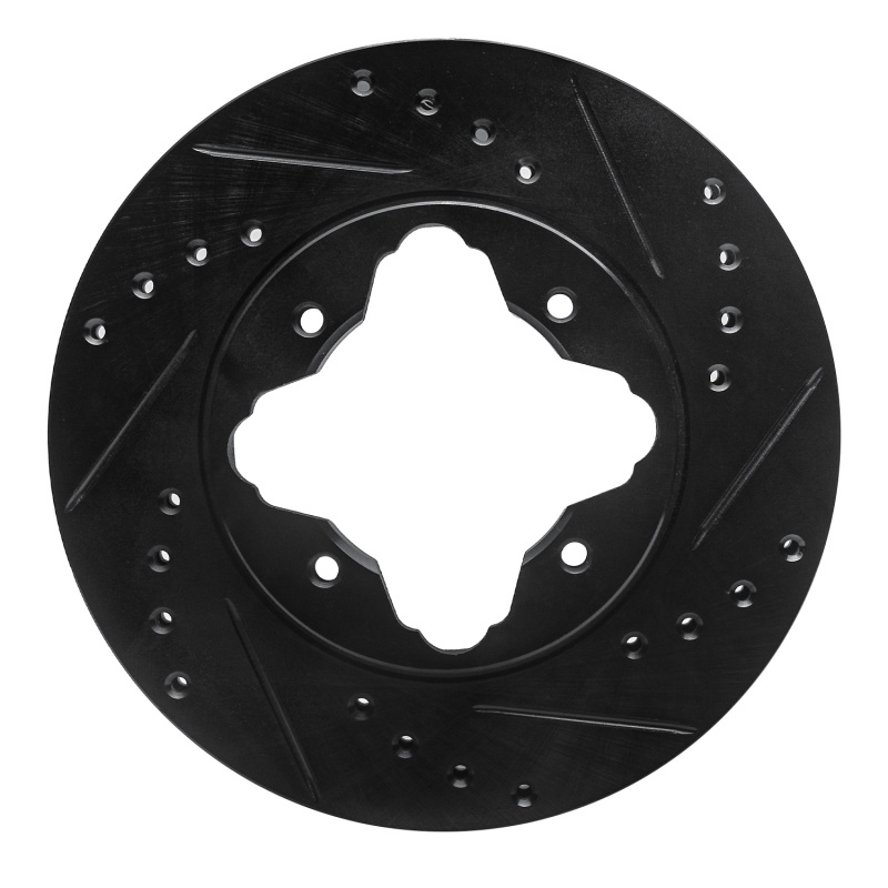 Picture of R1 90-97 Acura CL Front Right Drilled & Slotted Black Brake Rotor