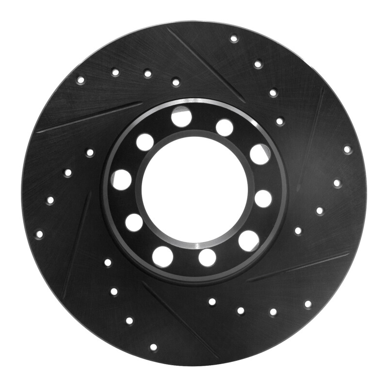 Picture of R1 68-76 Mercedes-Benz 230 Front Right Drilled & Slotted Black Brake Rotor
