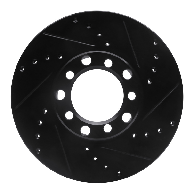 Picture of R1 72-80 Mercedes-Benz 280SEL Front Right Drilled & Slotted Black Brake Rotor