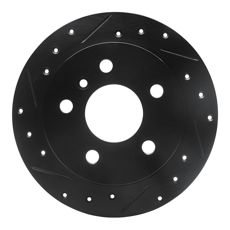 Picture of R1 06-11 Mercedes-Benz B200 Rear Left Drilled & Slotted Black Brake Rotor