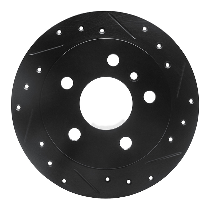Picture of R1 06-11 Mercedes-Benz B200 Rear Right Drilled & Slotted Black Brake Rotor