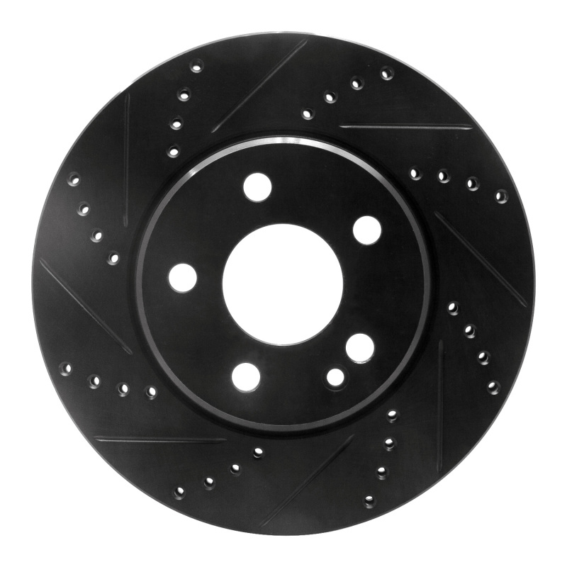 Picture of R1 06-11 Mercedes-Benz B200 Front Left Drilled & Slotted Black Brake Rotor
