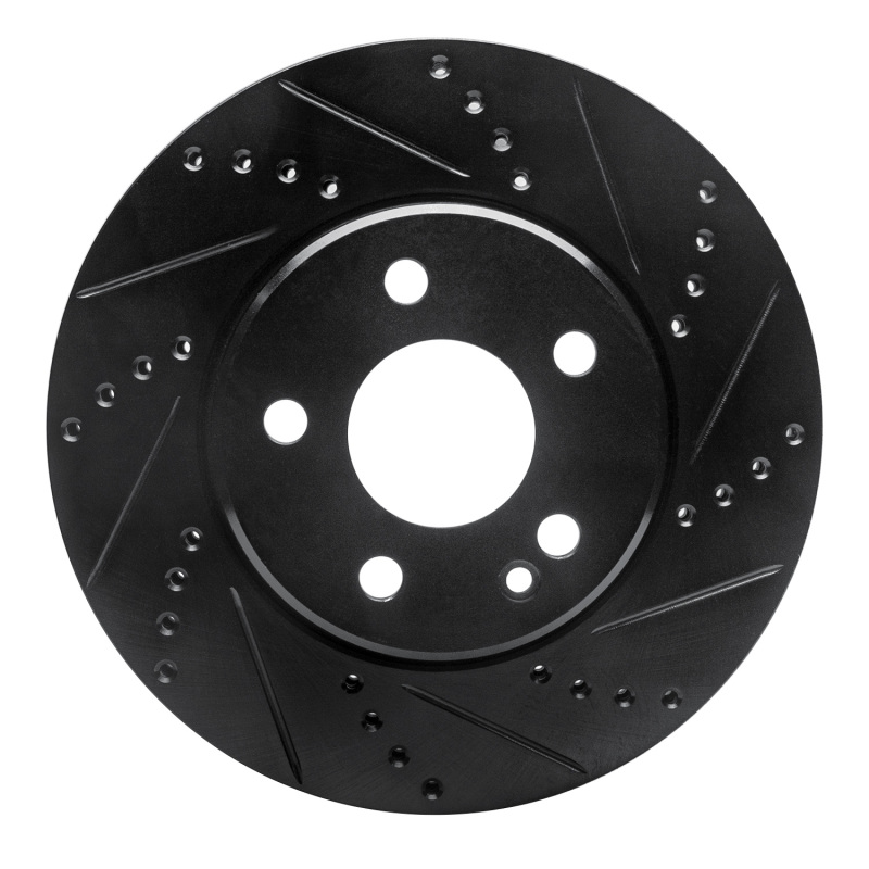 Picture of R1 06-11 Mercedes-Benz B200 Front Right Drilled & Slotted Black Brake Rotor
