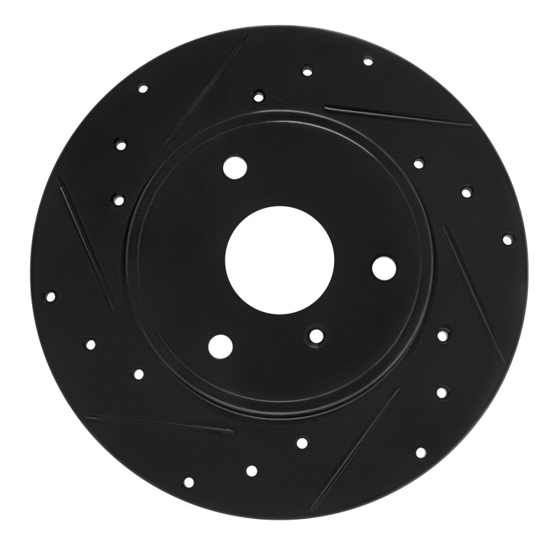 Picture of R1 05-16 Smart Fortwo Front Left Drilled & Slotted Black Brake Rotor