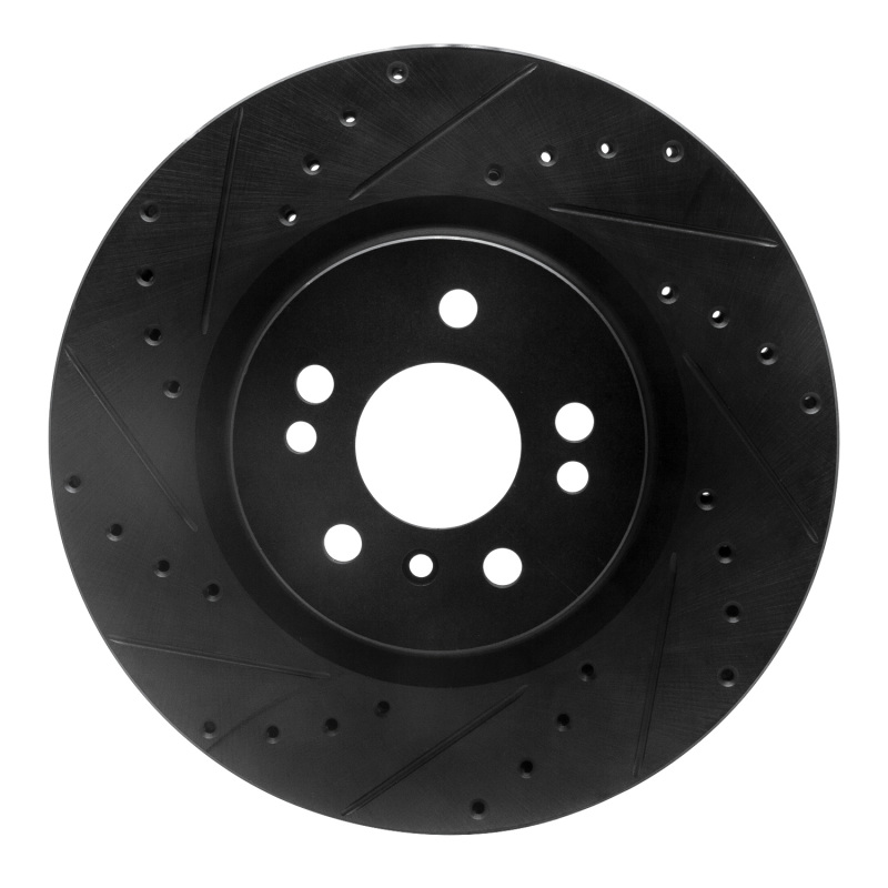 Picture of R1 06-12 Mercedes-Benz ML350 Front Left Drilled & Slotted Black Brake Rotor