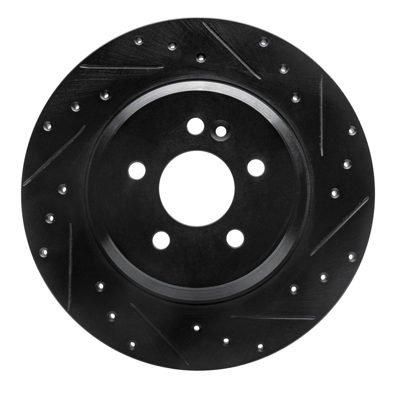 Picture of R1 00-05 Mercedes-Benz ML500 (USA/Canada) Rear Right Drilled & Slotted Black Brake Rotor