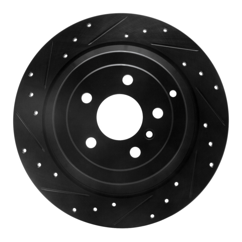 Picture of R1 06-12 Mercedes-Benz R320 Rear Left Drilled & Slotted Black Brake Rotor