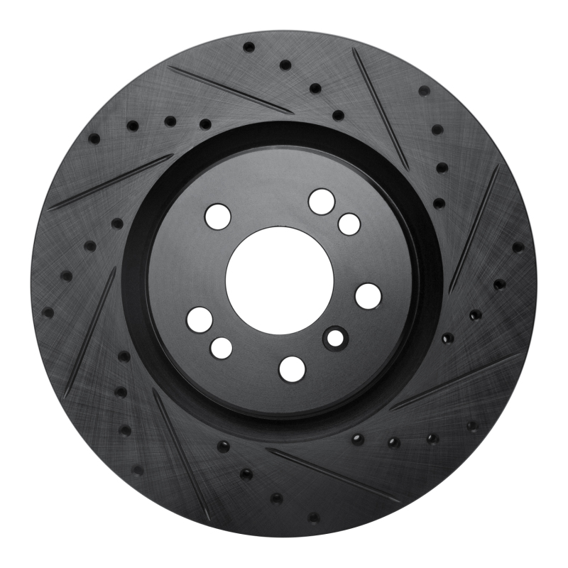 Picture of R1 06-12 Mercedes-Benz ML500 (USA/Canada) Front Right Drilled & Slotted Black Brake Rotor