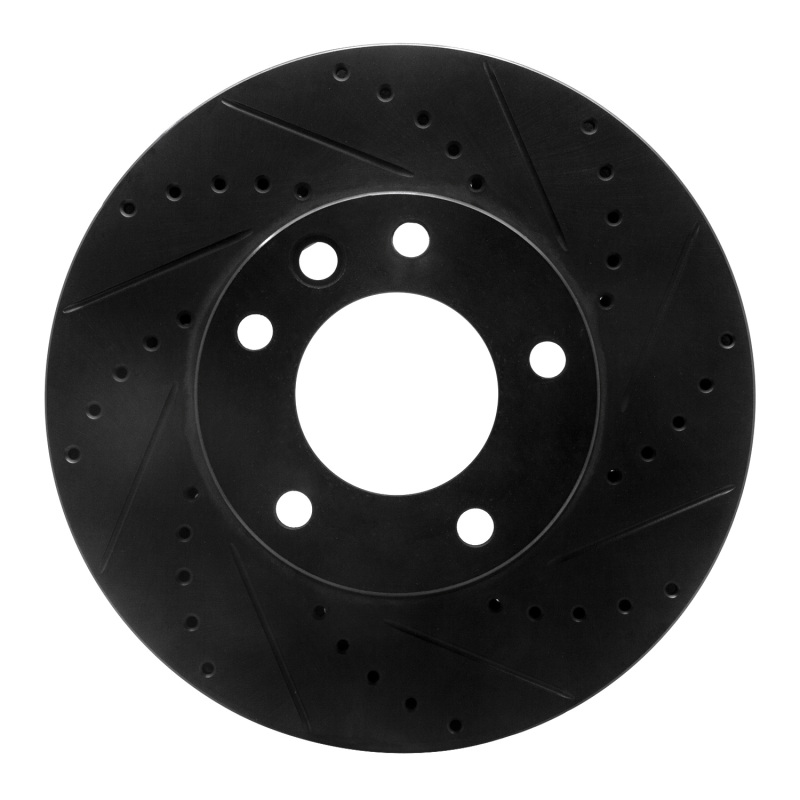Picture of R1 08-18 Mercedes-Benz G500 (USA/Canada) Front Right Drilled & Slotted Black Brake Rotor