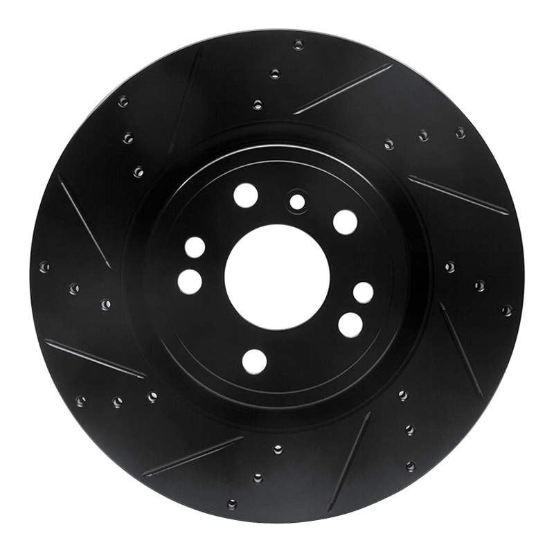 Picture of R1 12-18 Mercedes-Benz ML350 Front Left Drilled & Slotted Black Brake Rotor