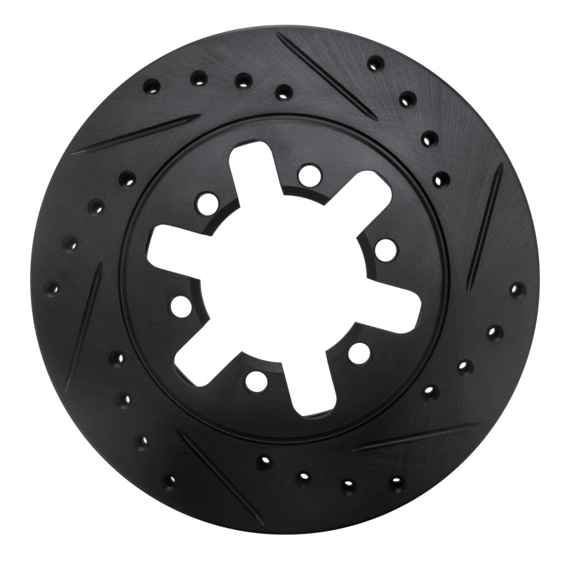 Picture of R1 82-85 Nissan 720 Datsun Front Right Drilled & Slotted Black Brake Rotor