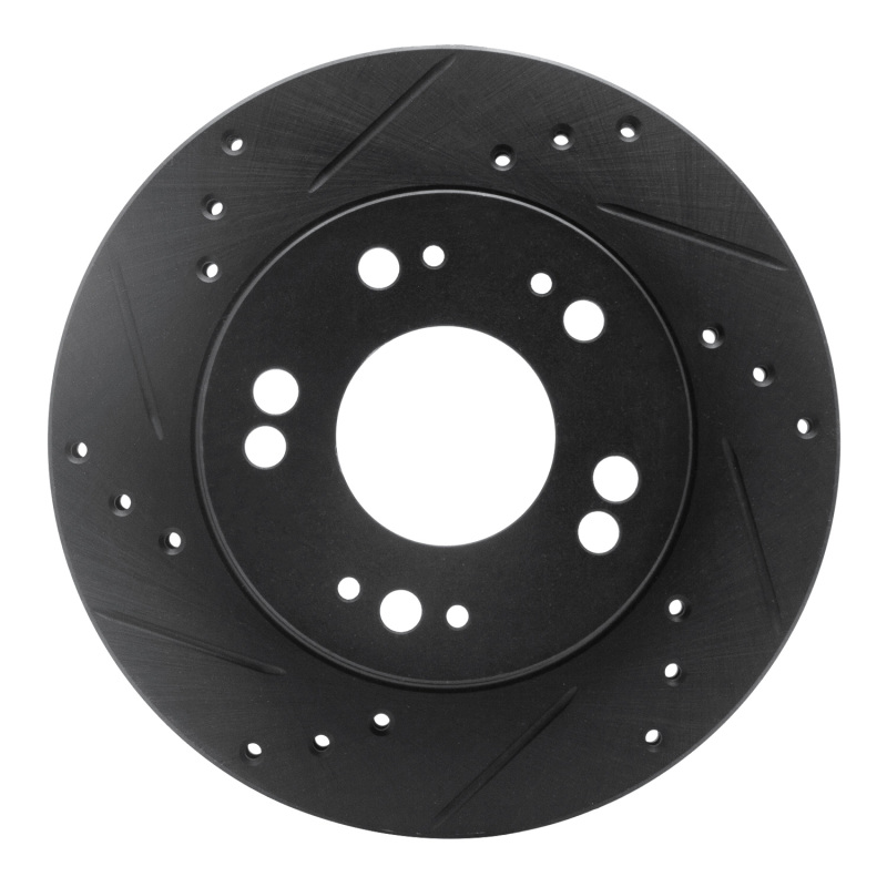 Picture of R1 90-05 Chrysler SEBRING Front Left Drilled & Slotted Black Brake Rotor