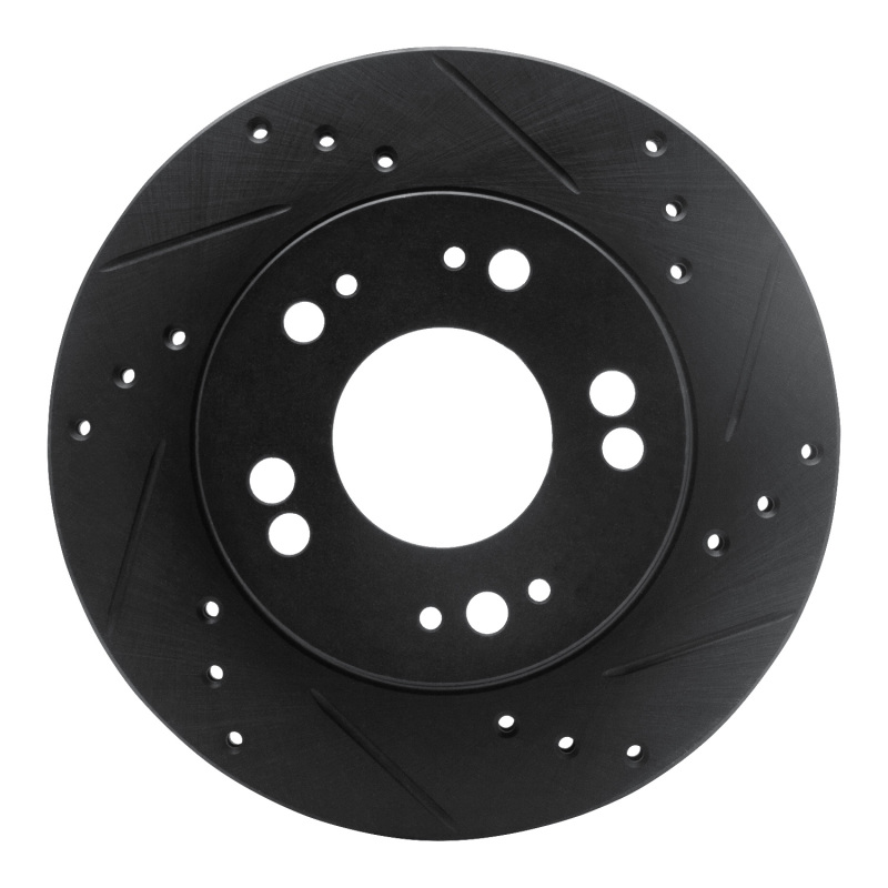 Picture of R1 90-05 Chrysler SEBRING Front Right Drilled & Slotted Black Brake Rotor