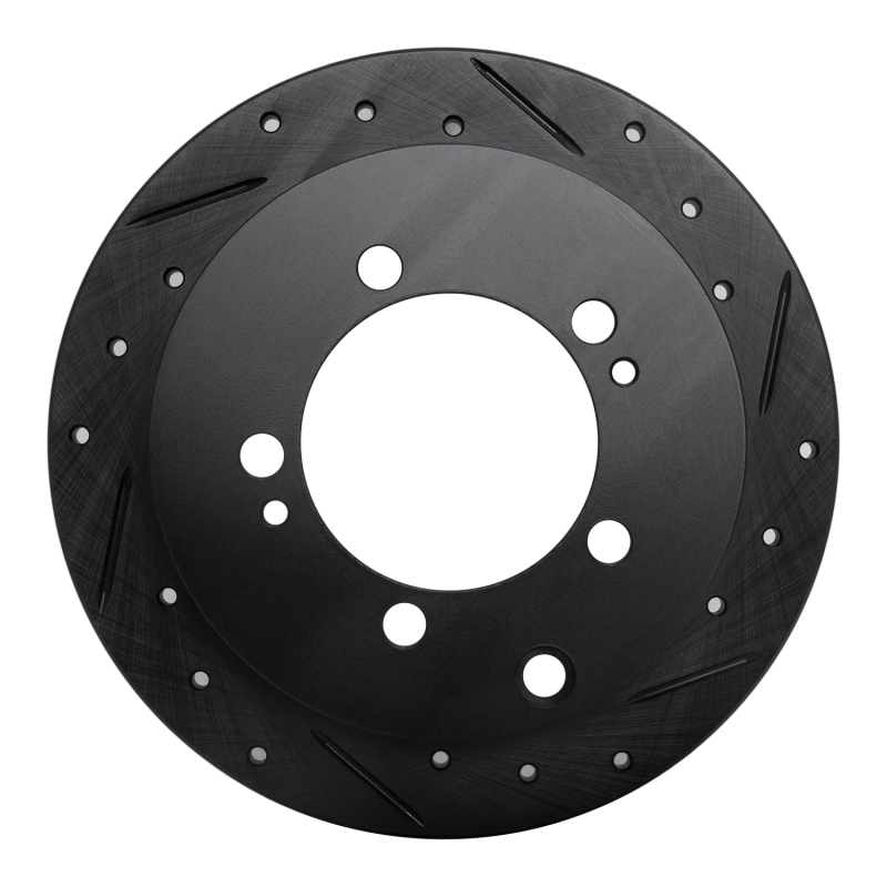 Picture of R1 94-07 Chrysler SEBRING Rear Right Drilled & Slotted Black Brake Rotor