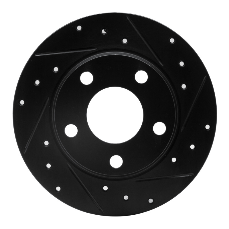 Picture of R1 99-02 Audi A6 Quattro Rear Right Drilled & Slotted Black Brake Rotor
