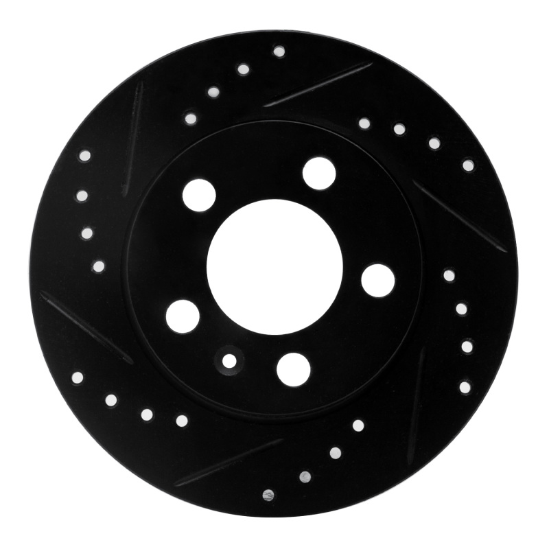 Picture of R1 01-06 Audi TT Quattro Rear Left Drilled & Slotted Black Brake Rotor
