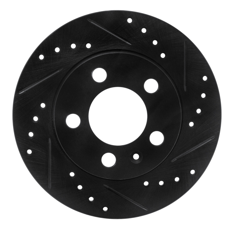Picture of R1 01-06 Audi TT Quattro Rear Right Drilled & Slotted Black Brake Rotor