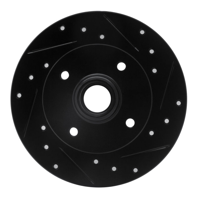 Picture of R1 85-02 Volkswagen Golf Rear Right Drilled & Slotted Black Brake Rotor