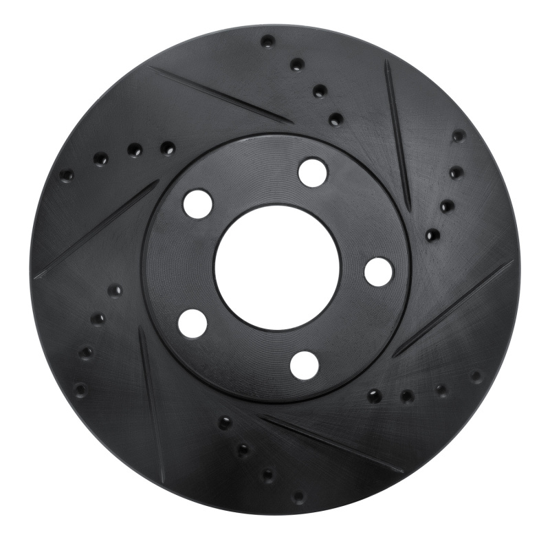 Picture of R1 98-98 Volkswagen Passat (USA/Canada) Front Right Drilled & Slotted Black Brake Rotor