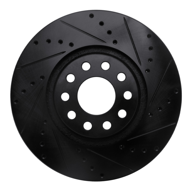 Picture of R1 02-05 Volkswagen Passat (USA/Canada) Front Right Drilled & Slotted Black Brake Rotor