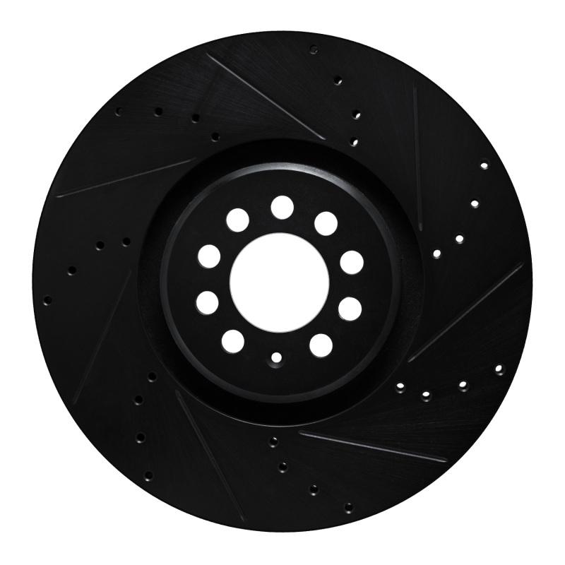 Picture of R1 04-06 Audi TT Quattro Right Front Drilled & Slotted Black Brake Rotor