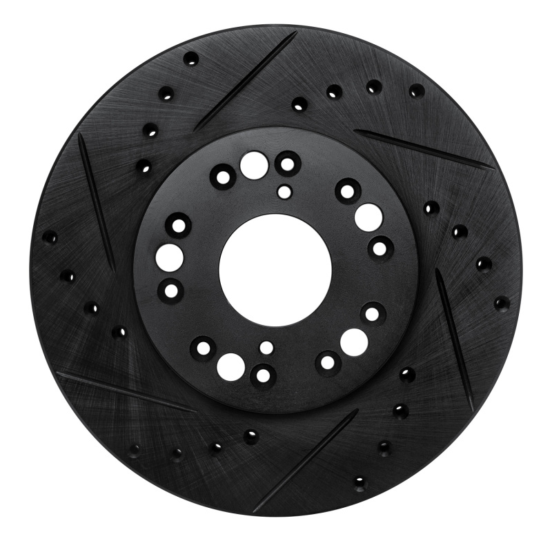 Picture of R1 90-90 Lexus LS400 Front Left Drilled & Slotted Black Brake Rotor