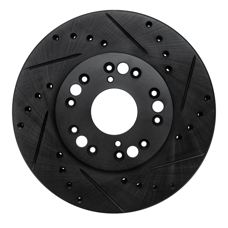 Picture of R1 90-90 Lexus LS400 Front Right Drilled & Slotted Black Brake Rotor