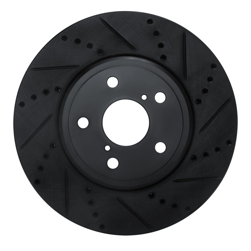 Picture of R1 01-06 Lexus LS430 Front Right Drilled & Slotted Black Brake Rotor