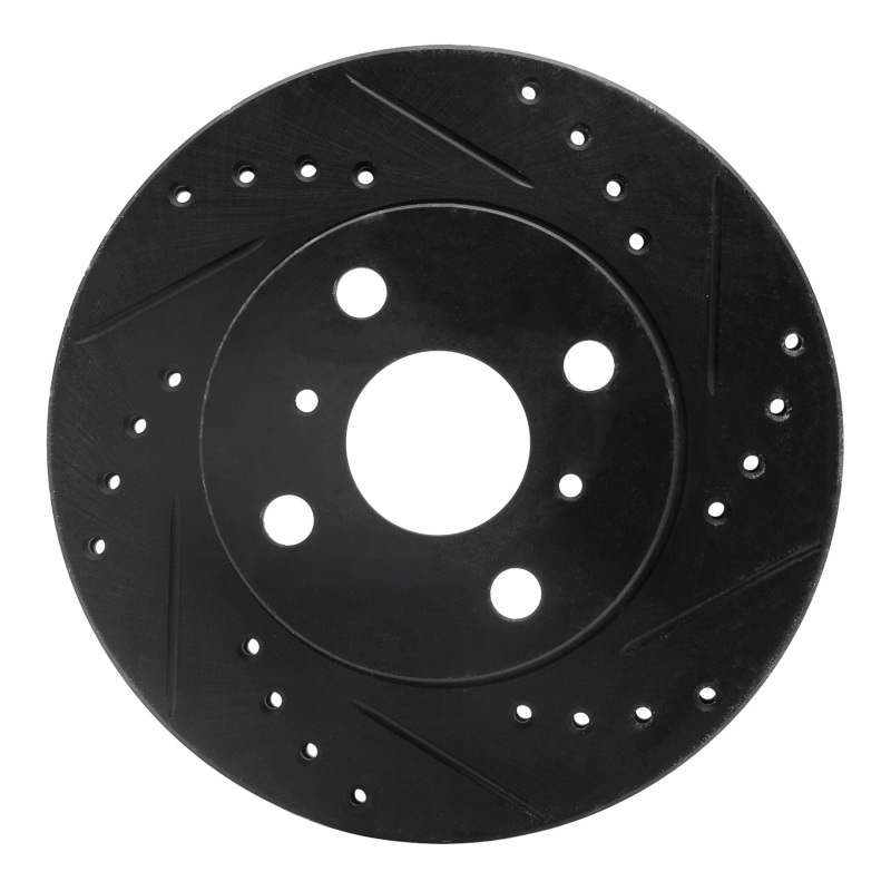 Picture of R1 85-88 Chevrolet Nova Front Right Drilled & Slotted Black Brake Rotor