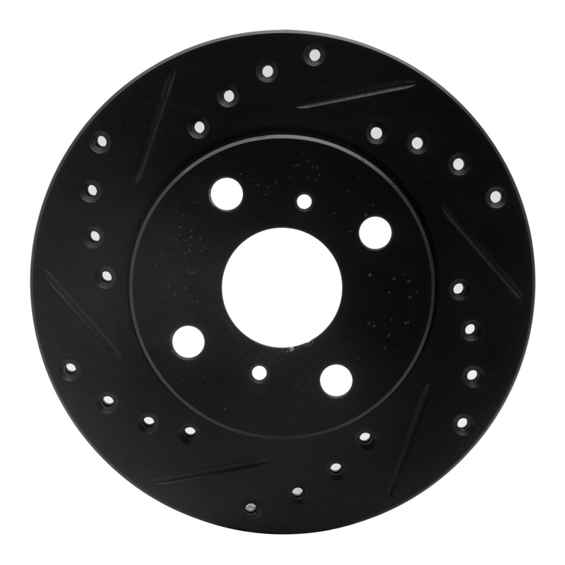 Picture of R1 91-99 Toyota Paseo Front Left Drilled & Slotted Black Brake Rotor