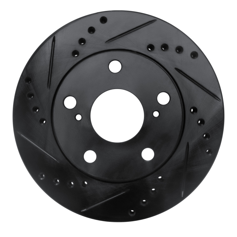 Picture of R1 92-01 Toyota Camry Front Left Drilled & Slotted Black Brake Rotor