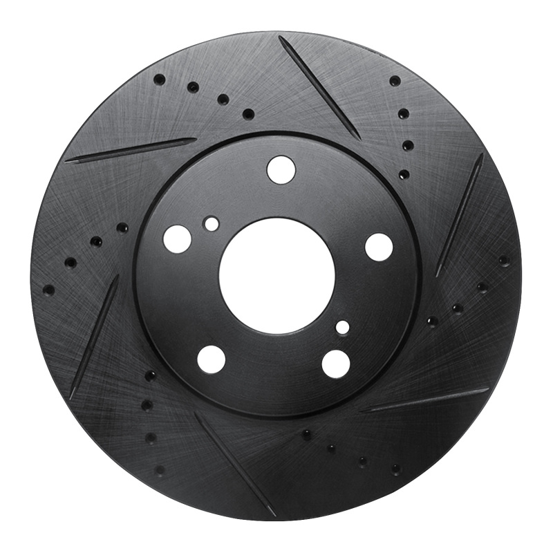 Picture of R1 92-06 Lexus ES300 Front Right Drilled & Slotted Black Brake Rotor