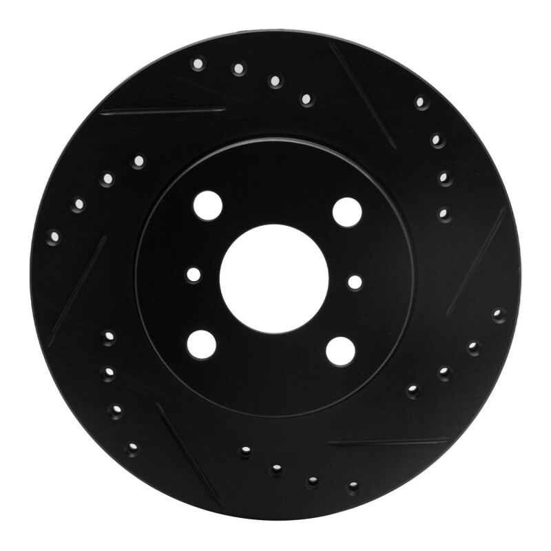 Picture of R1 93-02 Chevrolet Prizm Front Right Drilled & Slotted Black Brake Rotor