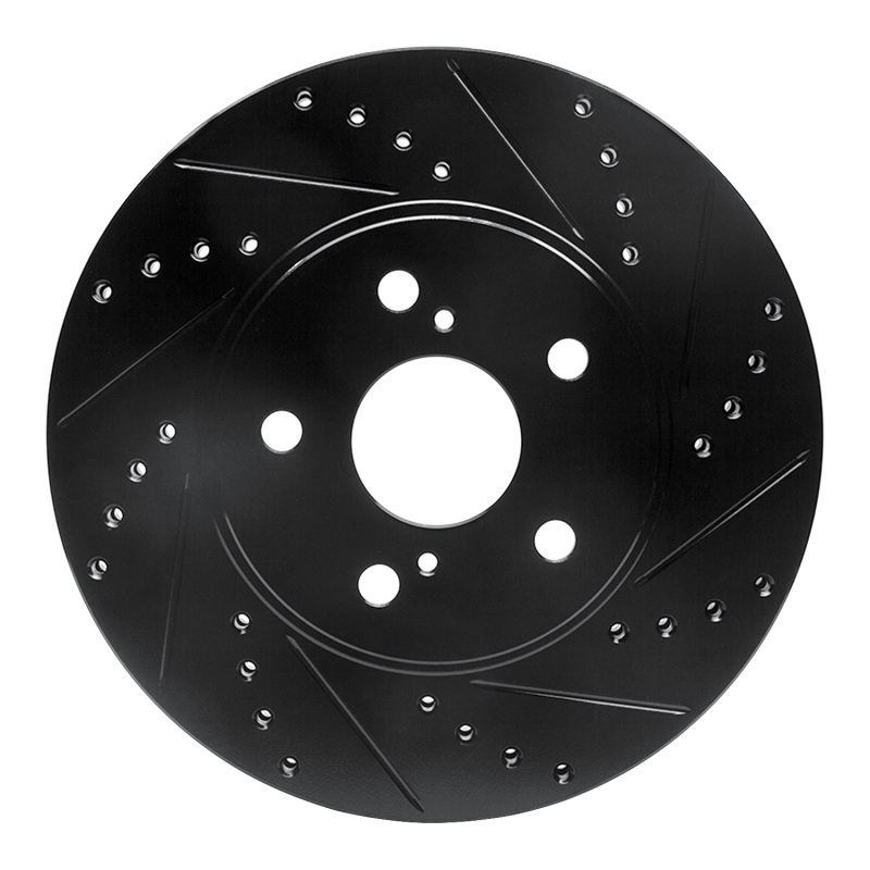 Picture of R1 02-15 Lexus ES300 Front Right Drilled & Slotted Black Brake Rotor