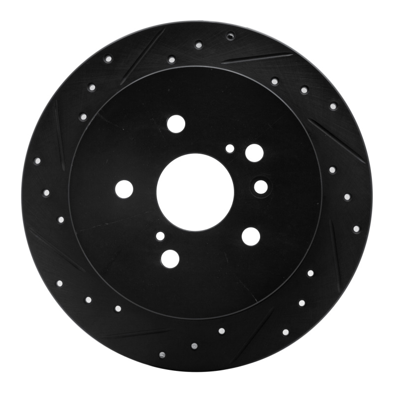 Picture of R1 09-15 Toyota Venza Rear Left Drilled & Slotted Black Brake Rotor
