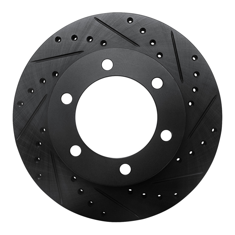 Picture of R1 95-04 Toyota 4Runner Front Right Drilled & Slotted Black Brake Rotor