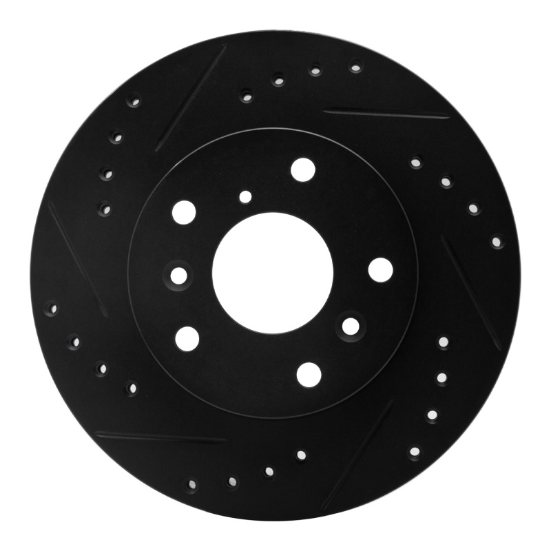 Picture of R1 88-92 Ford Probe Front Left Drilled & Slotted Black Brake Rotor