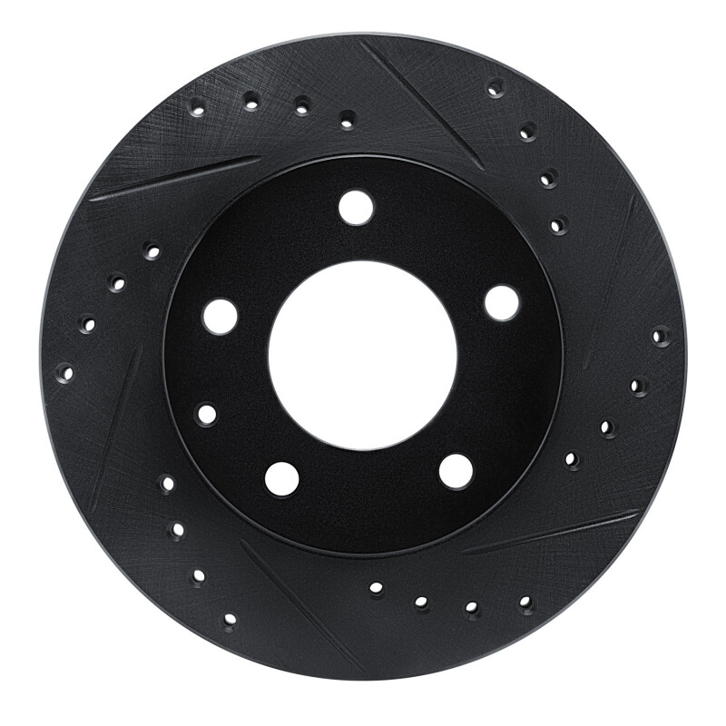 Picture of R1 93-03 Ford Probe Front Right Drilled & Slotted Black Brake Rotor