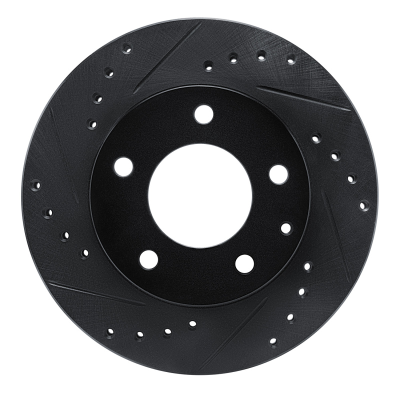 Picture of R1 93-03 Ford Probe Front Left Drilled & Slotted Black Brake Rotor