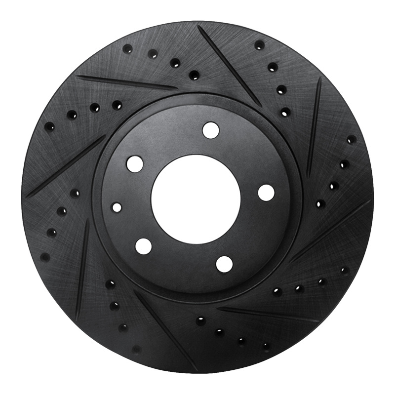 Picture of R1 01-02 Mazda Millenia Front Right Drilled & Slotted Black Brake Rotor