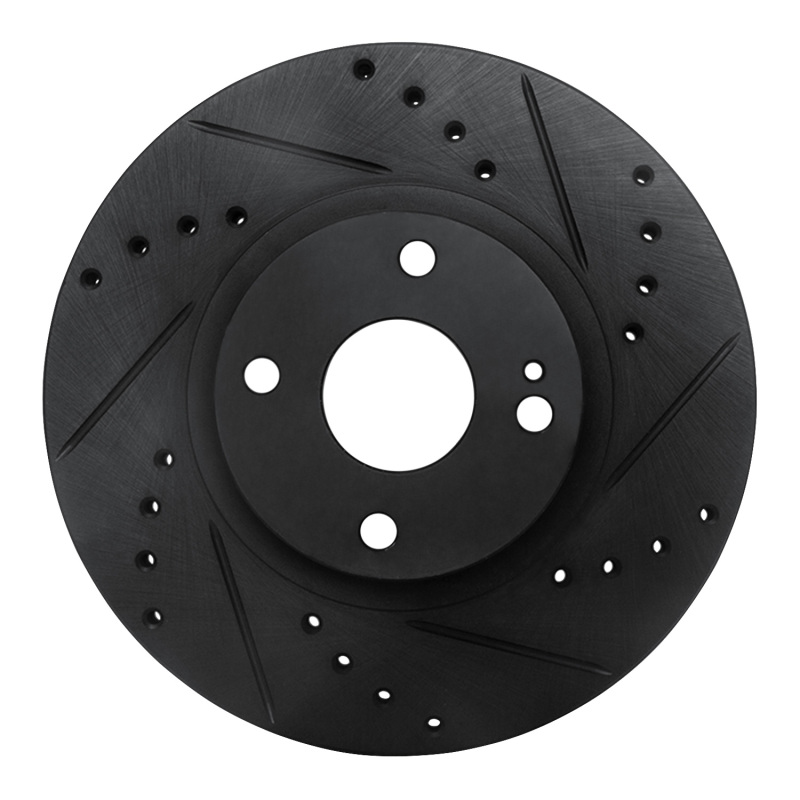 Picture of R1 01-05 Mazda Miata Front Right Drilled & Slotted Black Brake Rotor