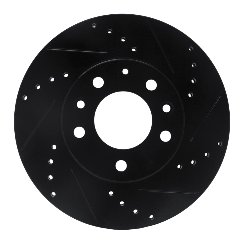 Picture of R1 03-05 Mazda 6 Front Right Drilled & Slotted Black Brake Rotor
