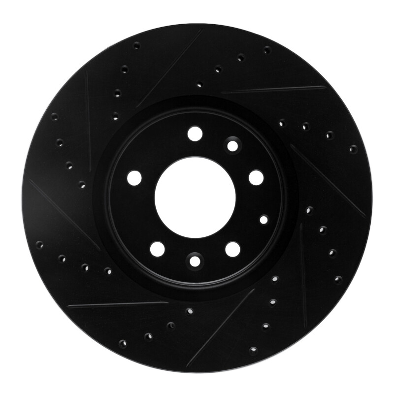 Picture of R1 06-07 Mazda 6 Front Left Drilled & Slotted Black Brake Rotor