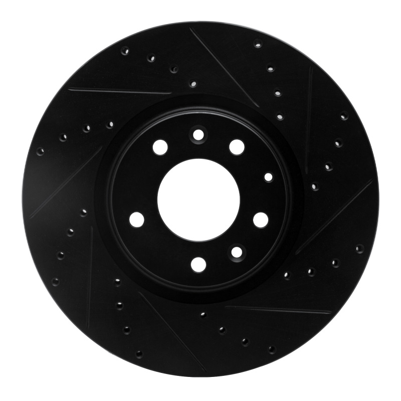 Picture of R1 06-07 Mazda 6 Front Right Drilled & Slotted Black Brake Rotor