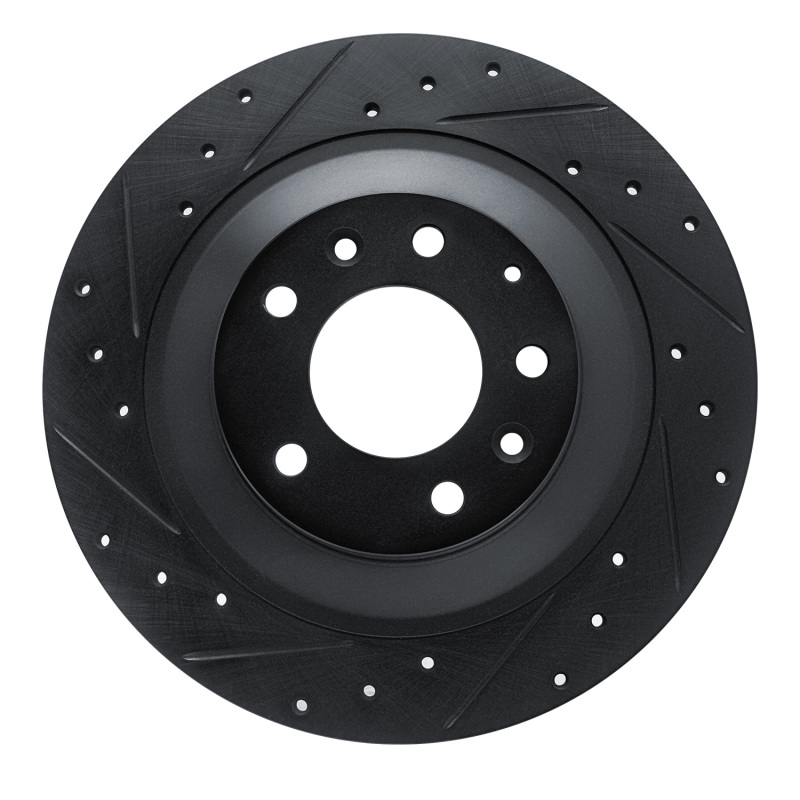 Picture of R1 06-07 Mazda 6 Rear Left Drilled & Slotted Black Brake Rotor