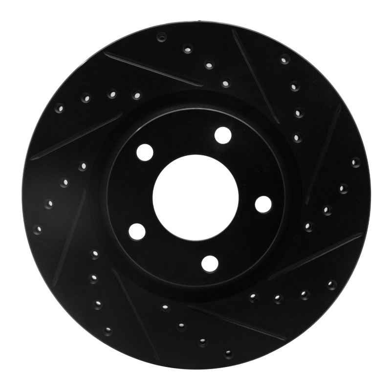 Picture of R1 04-15 Mazda 5 Front Right Drilled & Slotted Black Brake Rotor