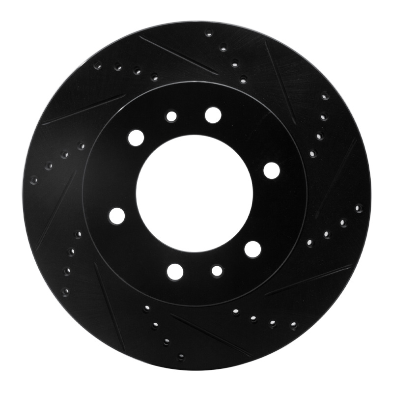 Picture of R1 06-10 Hummer H3T Front Right Drilled & Slotted Black Brake Rotor