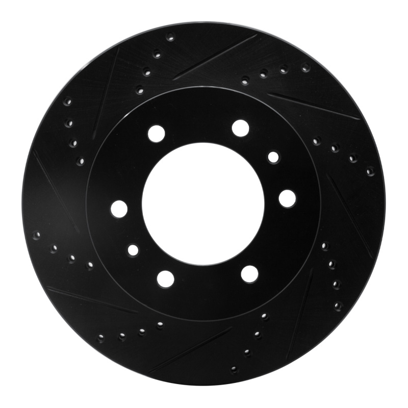Picture of R1 06-10 Hummer H3T Front Left Drilled & Slotted Black Brake Rotor