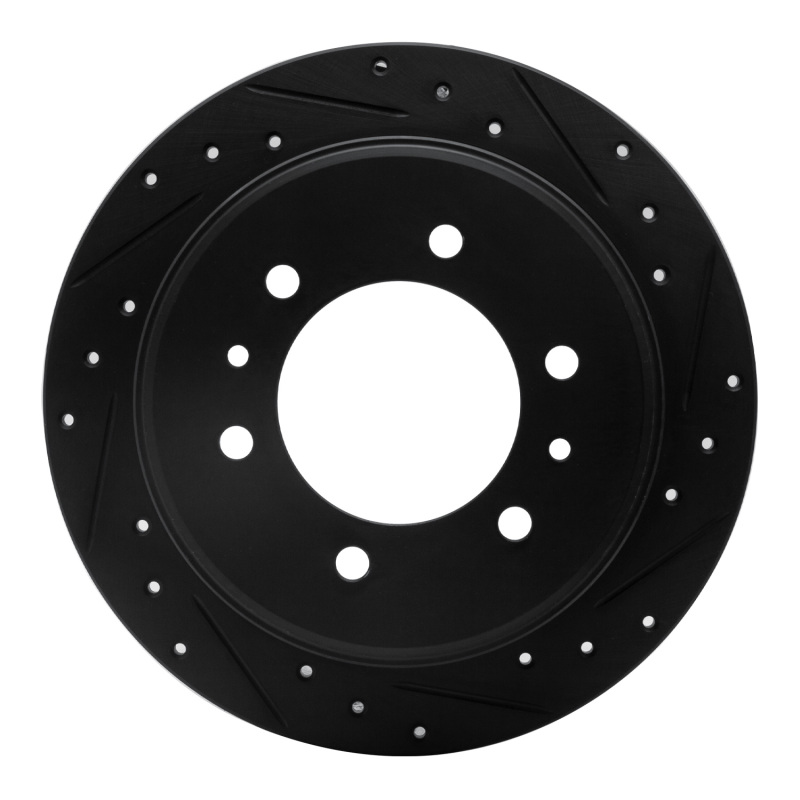 Picture of R1 06-10 Hummer H3 Rear Right Drilled & Slotted Black Brake Rotor